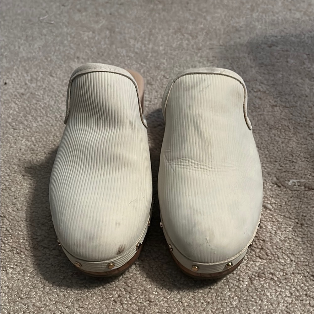 Cream Slip-On Clogs